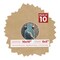 Beige Suede Mat Board for 10x10 Frames - Circle Opening for 5x5 Photos